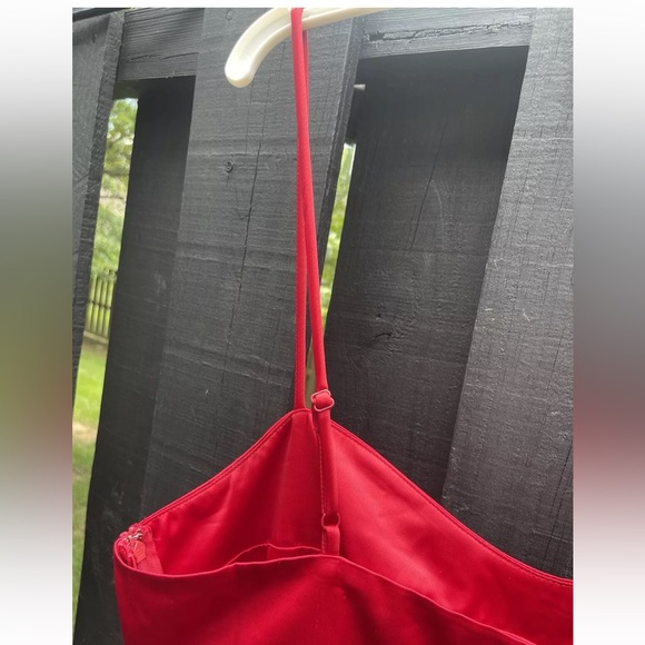 WAYF Women's Sweetheart Neck Sleeveless Cami Maxi Slip Dress in Red Size L NWT - Picture 11 of 16